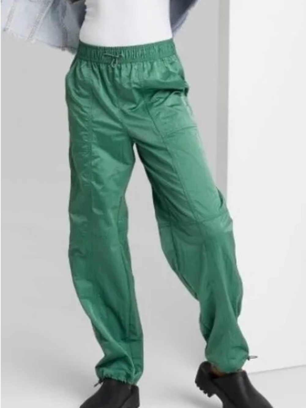 Wild Fable Emerald Green High-Rise Toggle Parachute Pants - Picture 2 of 8
